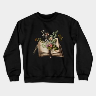 Book lover floral motif Crewneck Sweatshirt